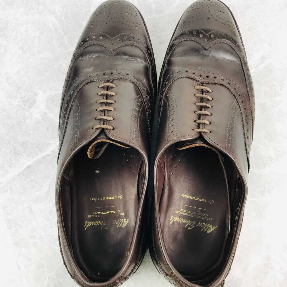 Allen Edmonds Jefferson Independence Wingtip Oxfords Mens Size‎ 10.5 Dress Shoes - Picture 8 of 12